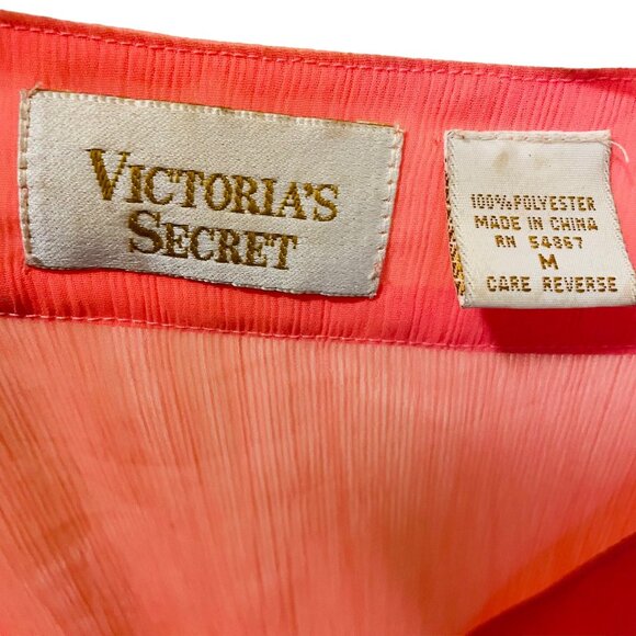 Victoria's Secret Womens Sleeveless Button Front Blouse M Coral Polyester - Picture 3 of 4
